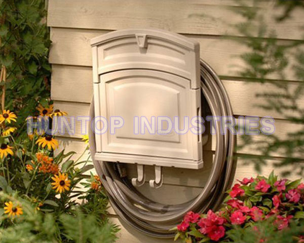 Garden Hose Hanger with Storage Cabinet